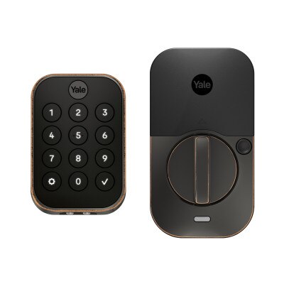 Yale Pro 2 Key Free Pushbutton Keypad Lock with Z-Wave Plus, Oil-Rubbed Bronze